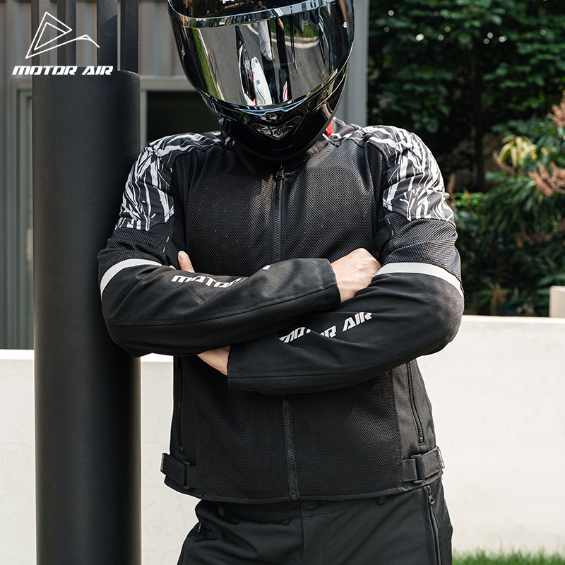 Black Motorcycle Jacket Men's  – Motorcycle Gear Mesh Bewertung und Preis