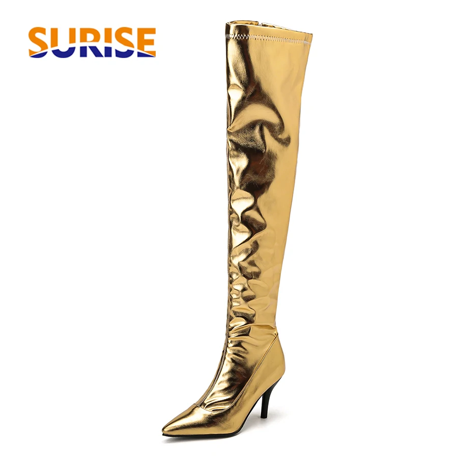 Women Thigh High Boots Silver  – Riding Boot Short Bewertung und Preis