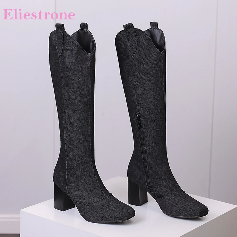New Winter Black Blue Women Kn – Riding Boot Short Bewertung und Preis