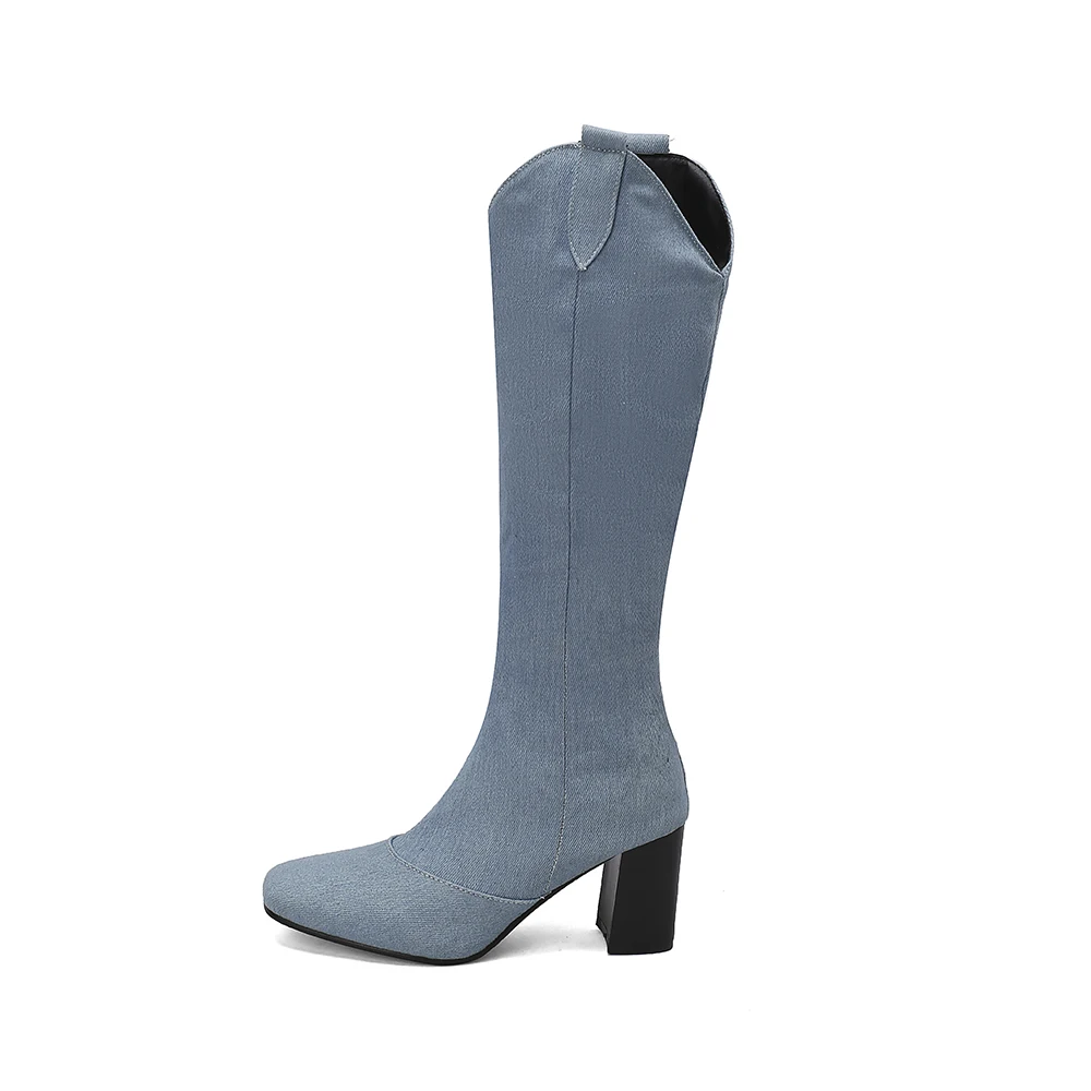 New Winter Black Blue Women Kn – Riding Boot Short Bewertung und Preis