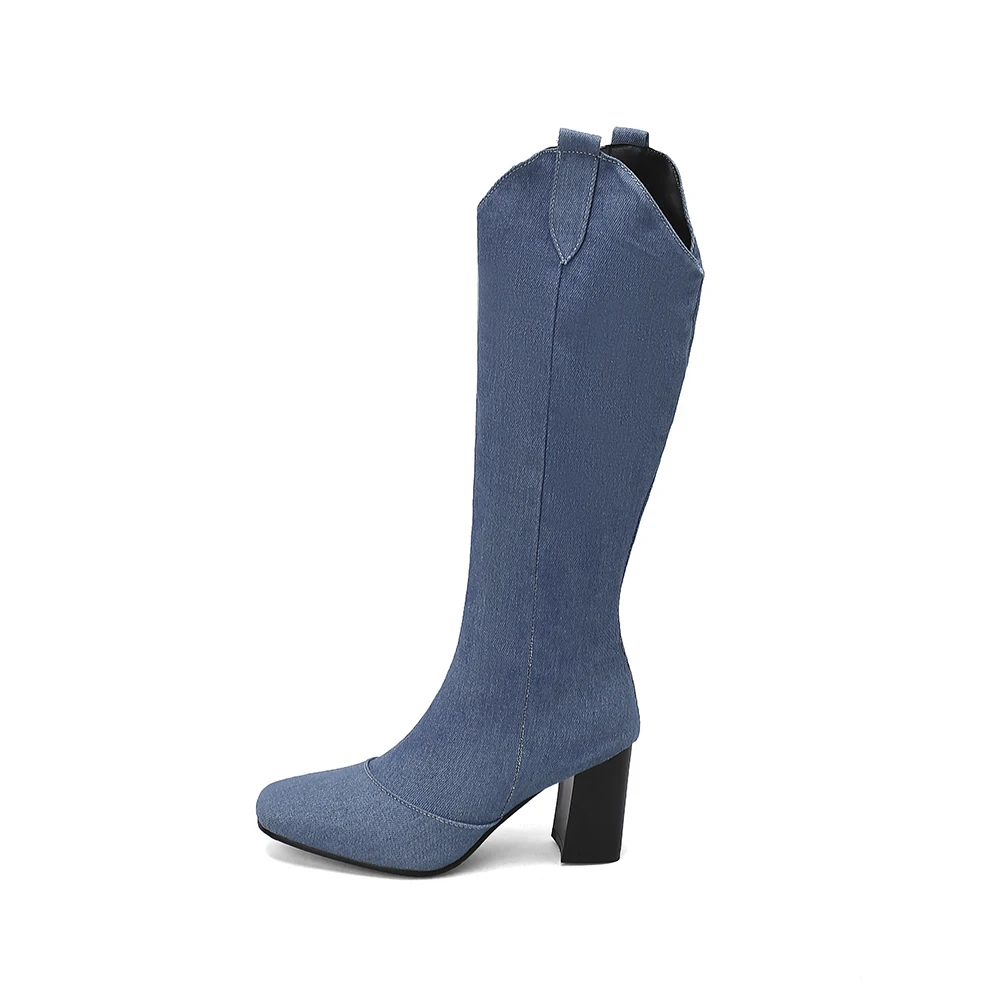 New Winter Black Blue Women Kn – Riding Boot Short Bewertung und Preis