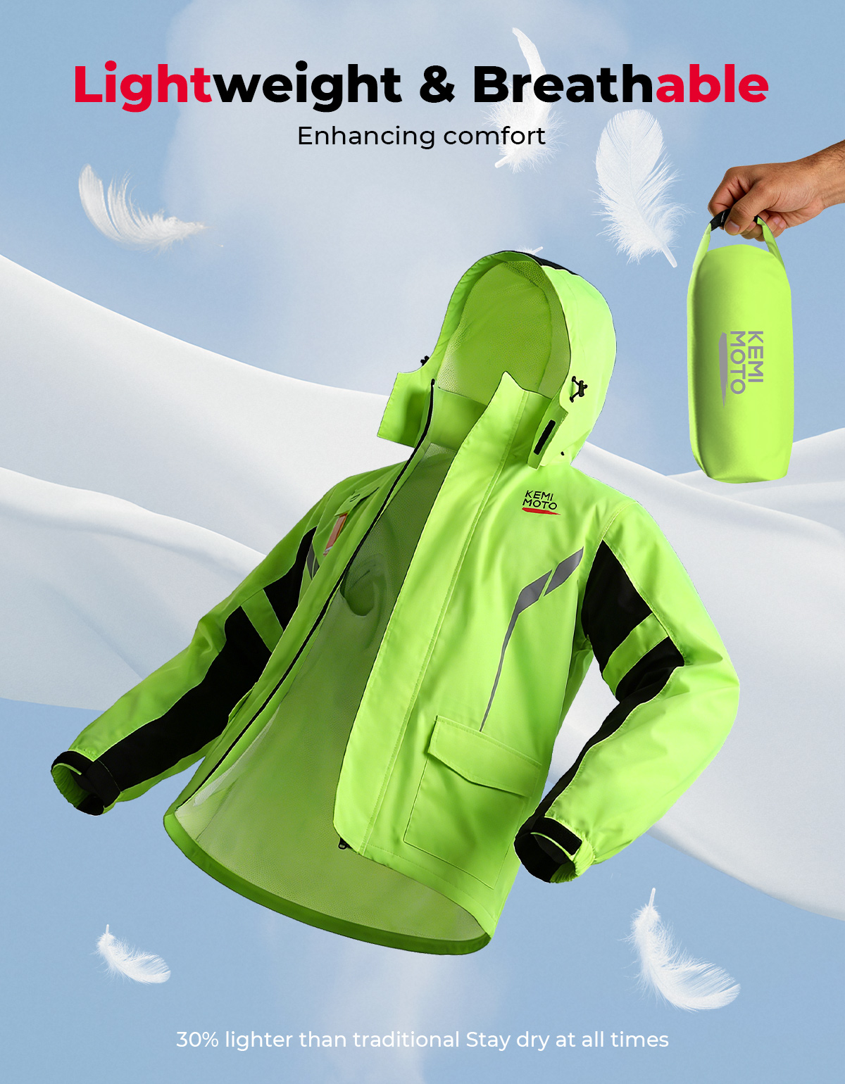 KEMIMOTO Unisex Waterproof Rai – Motorcycle Gear Rain Bewertung und Preis