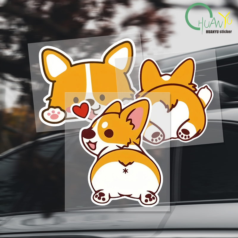 Car Cartoon Car Sticker Corgi  – Motorcycle Gear Rain Bewertung und Preis