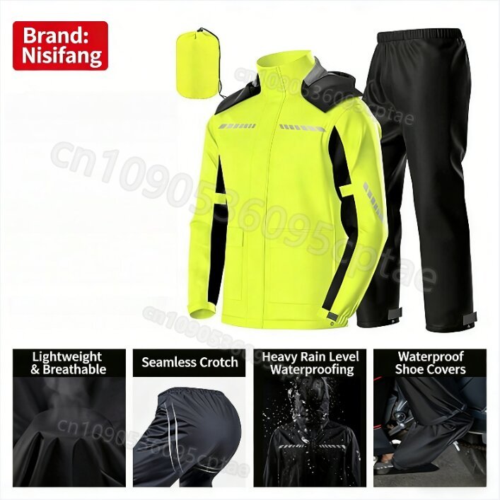 Waterproof Split Motorcycle Ra – Motorcycle Rain Suit Bewertung und Preis