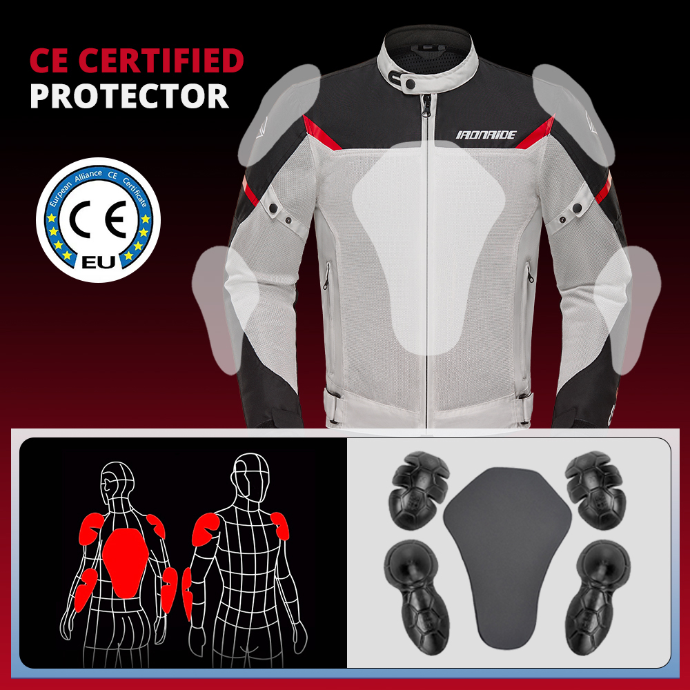 Men's Motorcycle Jacket Anti-F – Motorcycle Gear Mesh Bewertung und Preis